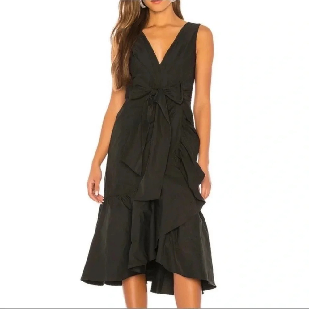 Rebecca Taylor Black Sleeveless Wrap Dress Size 2